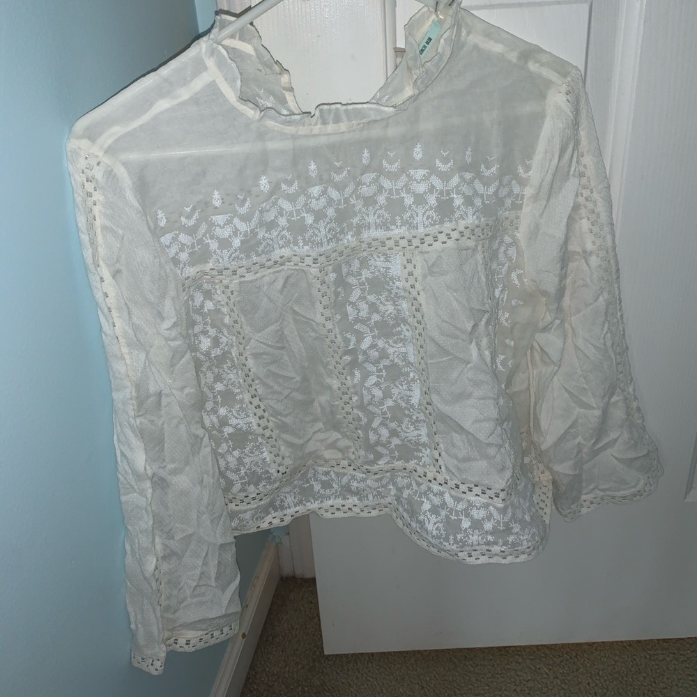 White Lacey urban outfitters top